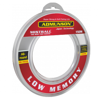 Admunson Low Memory 150M – Średnica 0,45mm, Wytrzymałość 25,30 kg