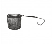 Podbierak guma 0,66M 46/44 – Długość 0,66 m, Sekcje 2, Wym.kosza 46x44 cm, Wym.oczka 7mm, Kolor CZARNY / BLACK