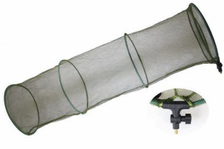 Siatka na ryby z uchwytem do sztycy X2 – Długość 3,00 m, Ilość obręczy 6, Średnica obręczy 45cm, Rozmiar oczka