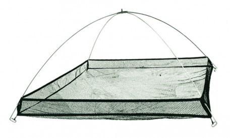 Podrywka z siatką boczną – Wymiary kosza 100x100 cm, Rozmiar oczka 5x5 mm, Kolor siatki Zielony