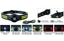 Latarka LED Sensor USB XPE+32COB