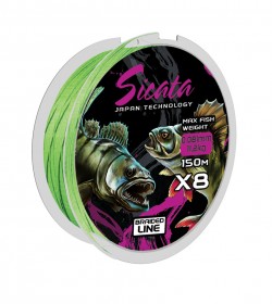 Sicata X8 JAPAN BL 150M – Średnica 0,18mm, Max Waga Ryby 35,70 kg, OP. 5 szt/pcs