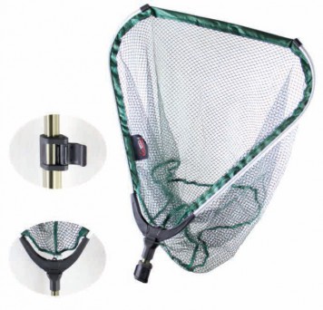 Podbierak alu X4 – Długość 280cm, Sekcja 3, Wymiary kosza 70x70cm, Rozmiar oczka 8x8mm, Kolor siatki Zielony