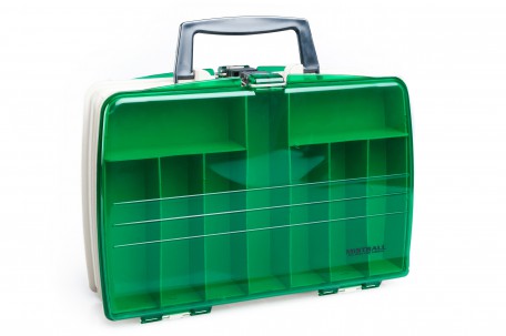 Pudełko wędkarskie dwustronne AM-6101024 – Długość 320 mm, Szerokość 210 mm, Wysokość 110 mm