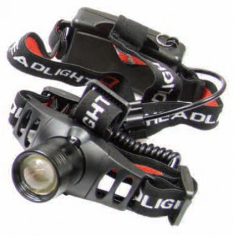 Latarka czołowa z funkcją zoom 3W CREE 1 Dioda LED