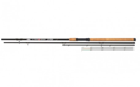 X TREME FEEDER – Materiał Composite, Długość 3,90m, Ciężar rzutowy do 120g, Waga 429g, Składy 3+3, Długość transportowa 137cm